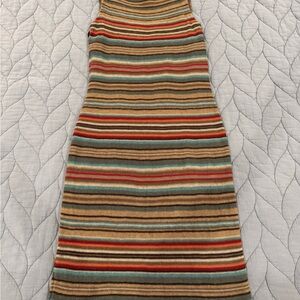 Striped Multicolor Women's Knit Sleeveless Dress